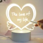 USB Acrylic Valentine’s Day Note Lamp with Pen & Light Base - Image 2