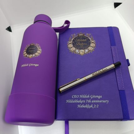 executive notebook pen and flask set