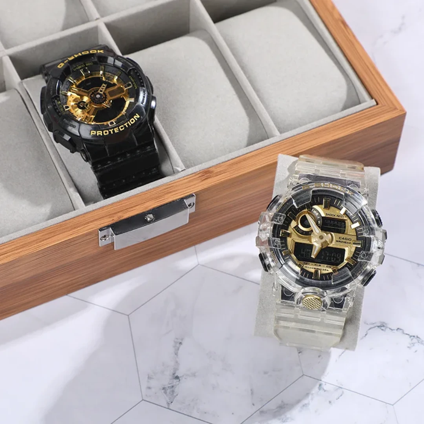 12 Slots Black Wooden Watch Organizer 12 Slots Black Wooden Watch Organizer - Image 1