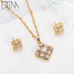 1PC Gold Stainless Steel Personlized Necklace Round