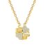 1PC Gold Stainless Steel Personlized Necklace Round