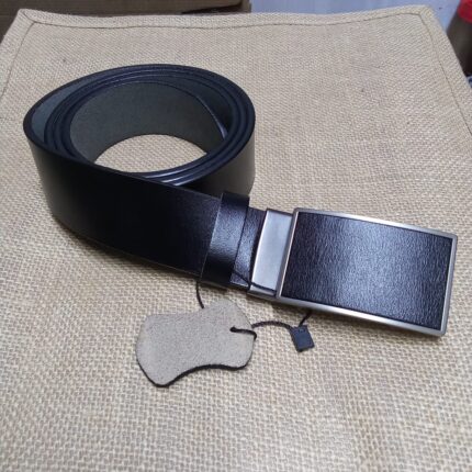 Black Single Sided Genuine Leather Belt