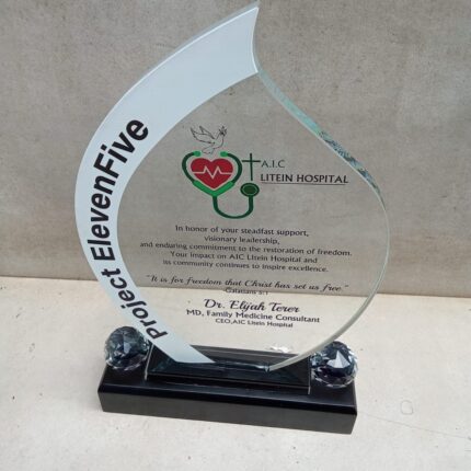 Branded Corporate Trophies Custom Logo, Message & Slogan Engraved Awards