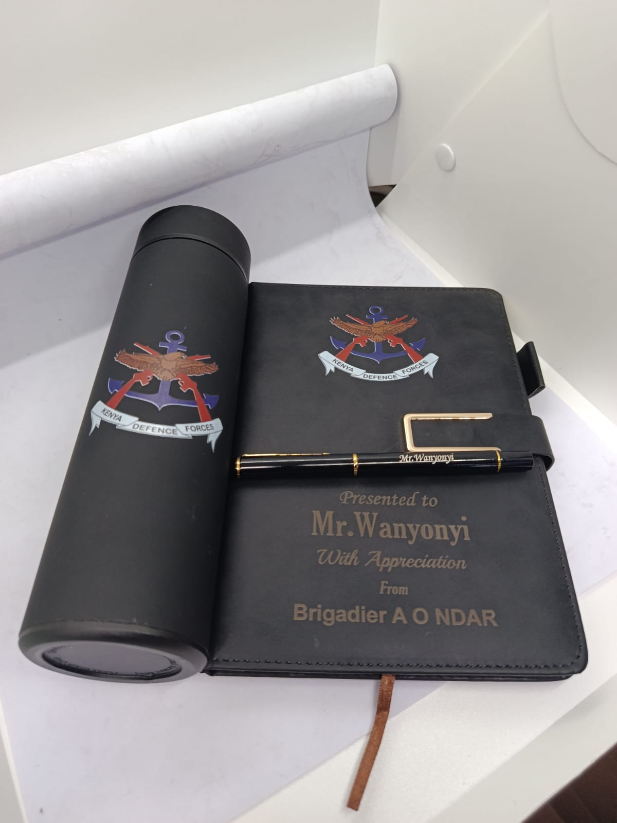Branded Executive Notebook Pen and Flask Gift Set Kenya Branded Executive Notebook Pen and Flask Gift Set Kenya