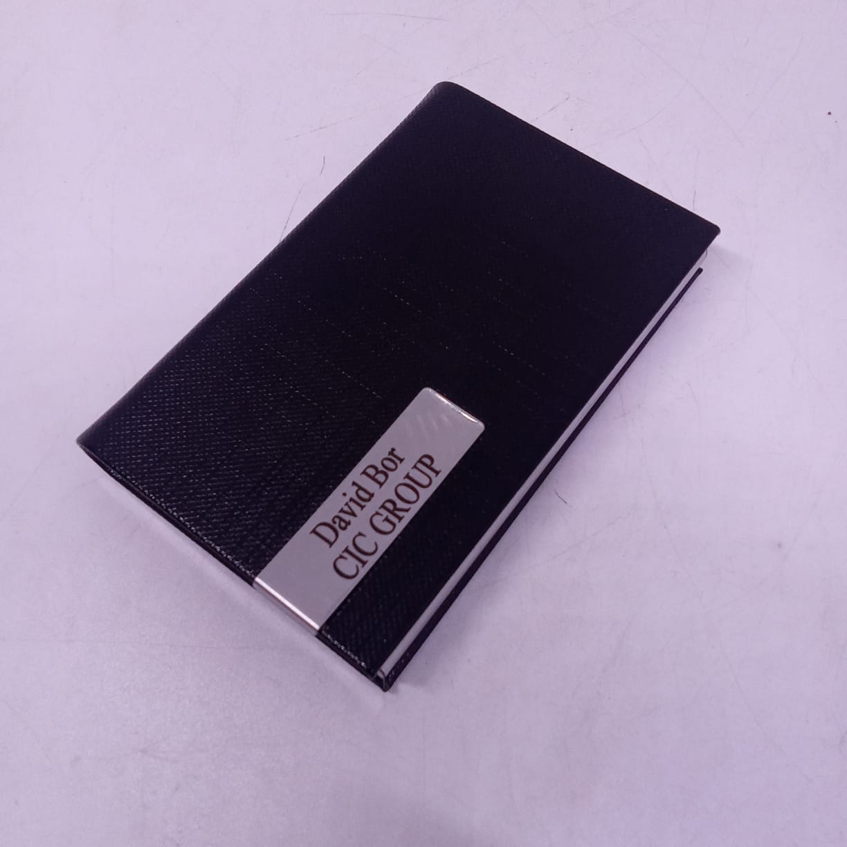 Business Leather Finish Metallic Card Holder RFID Business Leather Finish Metallic Card Holder RFID