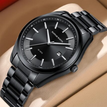 CRRJU Top Brand Luxury Stainless Steel Waterproof Unisex Wristwatch