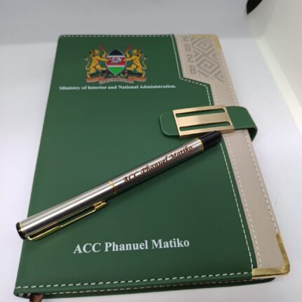 Engraved 2026 diary plus pen