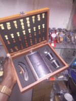 Engraved Hip Flask Whiskey Flask Set – Personalized Stainless Steel Gift Set (Custom Engraving)