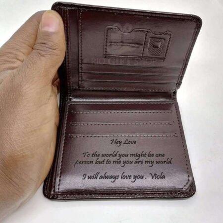 Engraved Personalized Genuine Leather Wallet For Men – Gift For Boyfriend, Husband