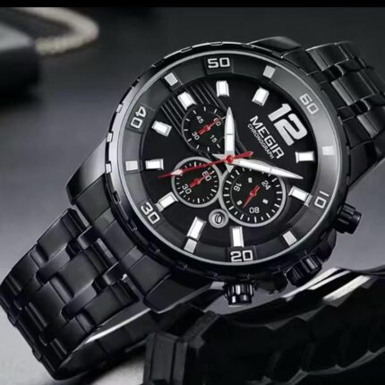 MEGIR Men’s Chronograph Watch Black