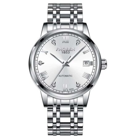 FNGEEN Mechanical Luminous Stainless Steel Auto Date Men Wristwatch