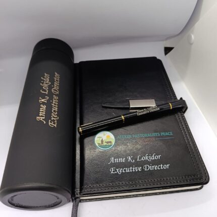 Men Gift Set Flask Notebook Pen