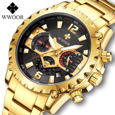 Hot Selling WWOOR Chronograph Quartz Movement Water Resistant  Men Watch