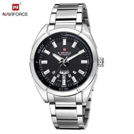 Naviforce Digital Analog Stainless Steel Watch – Stylish Dual Display Men’s Timepiece
