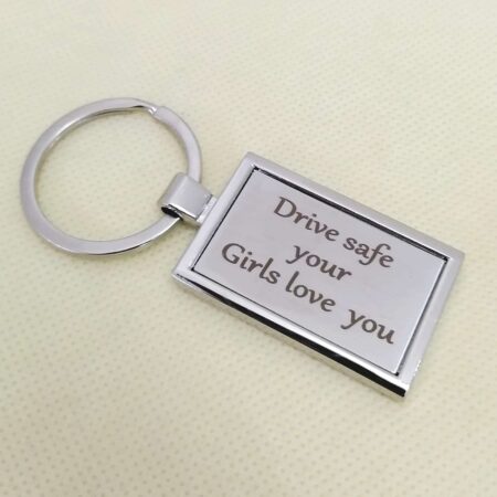 Engravable Drive Safe Handsome Keychain