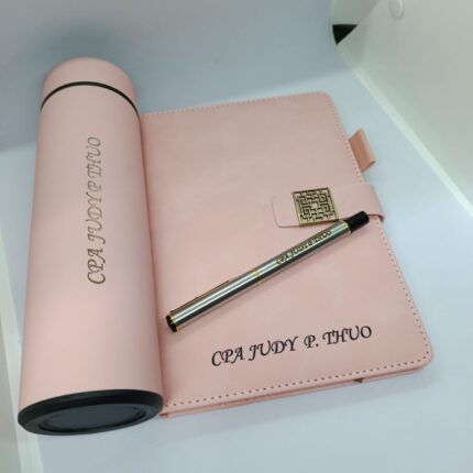 Personalized Notebook Pen and Flask Gift Set Kenya