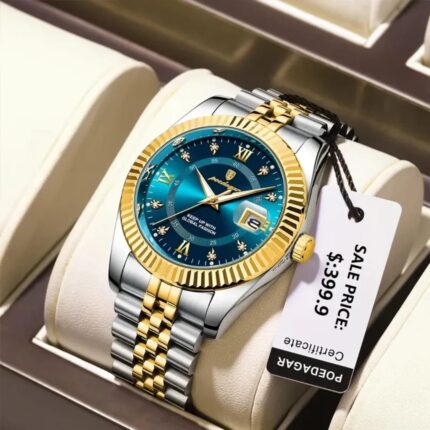 Poedagar Men’s Stainless Steel Quartz Wrist Watch
