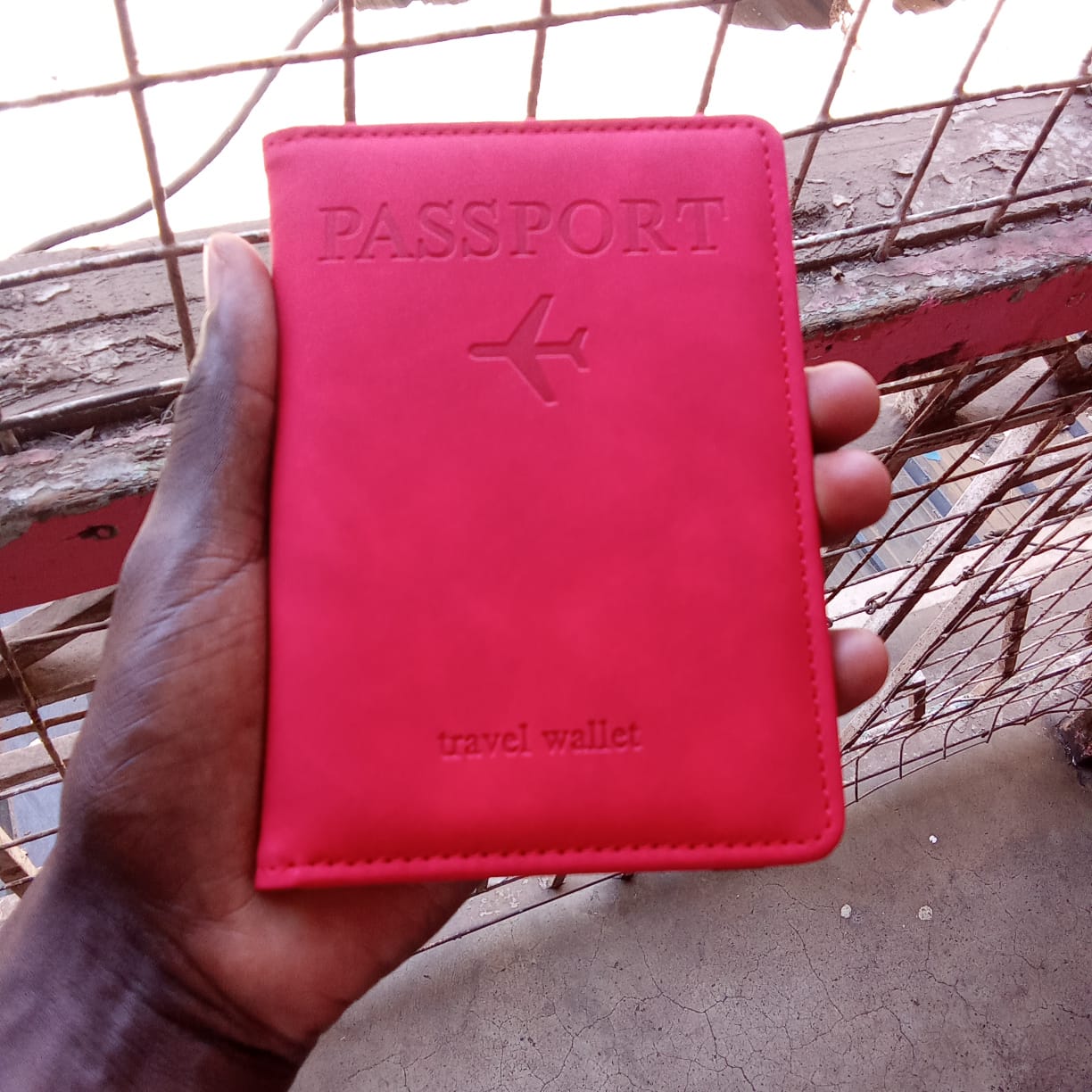 Processed Passport Holder – Stylish PU Leather Travel Wallet with Card Slots Processed Passport Holder – Stylish PU Leather Travel Wallet with Card Slots