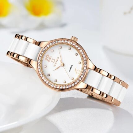 Seno 1644 Ceramic Ladies Watch – Elegant, Water Resistant & Battery Powered