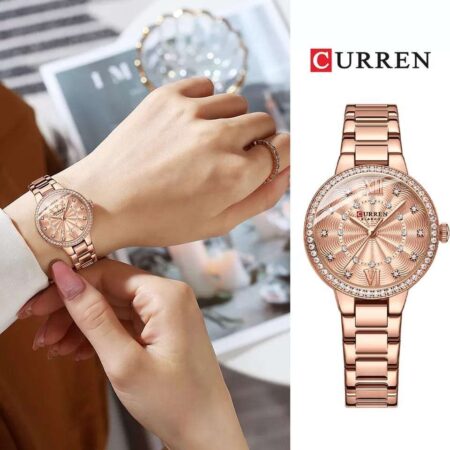 Curren Women’s Rhinestone Stainless Steel Watch