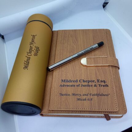 Executive Stationery Gift Set – Inspiring Notebook, Pen & Keyholder