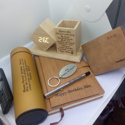 Executive Stationery Gift Set, professional notebook and pen set, corporate office bundle, high-end desk accessories, business stationery kit, premium keyholder and pen, office gift for executives
