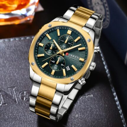 Curren Chronograph Men's Watch – All Subdials, Stainless Steel