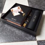 Executive Office Gift Set Notebook, Pen, Keyholder & Flask Corporate Gift Box - Image 3