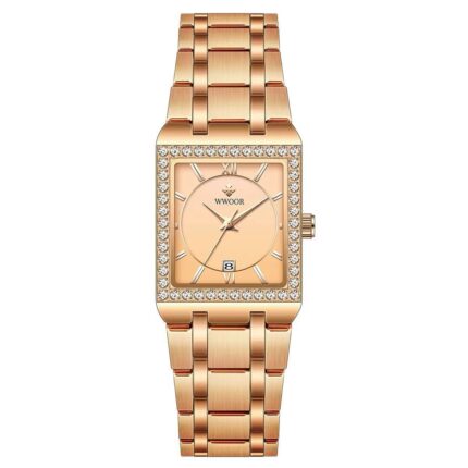 Wwoor Women’s Beautiful Dial Stainless Steel Quartz Waterproof