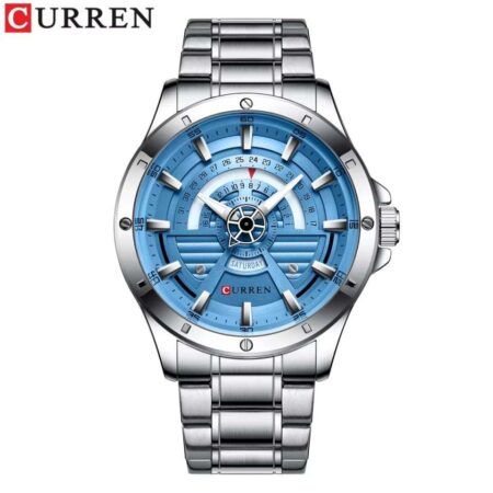 CURREN Stainless Steel Dress Quartz Movement  Formal Occasion Men`s Wrist Watch Latest Design