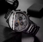 Curren Black Chronograph Men's Watch – Stainless Steel Quartz Wristwatch - Image 3