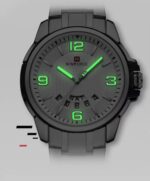NAVIFORCE Men's Green Dial Stainless Steel Quartz Watch with Day & Date Display - Image 2
