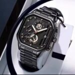 POEDAGAR Men's Luxury Black Stainless Steel Quartz Watch - Image 4