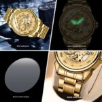 FNGEEN Skeleton Mechanical Men's Watch – Luxury Stainless Steel Automatic Wristwatch - Image 2