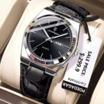 Poedagar Men's Quartz Watch with Day Date Display Poedagar Men's Watch – Luxury Leather Strap Business Watch