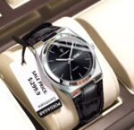 Poedagar Men's Quartz Watch with Day Date Display Poedagar Men's Watch – Luxury Leather Strap Business Watch - Image 3