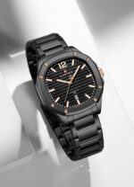 Naviforce Men's Watch Stainless Steel Quartz Analog Watch with Date Display – Luxury Business Wristwatch - Image 2