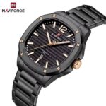 Naviforce Men's Watch Stainless Steel Quartz Analog Watch with Date Display – Luxury Business Wristwatch