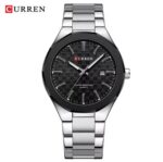 Curren Men's Stainless Steel Quartz Watch with Date Display |Curren Men's Quartz Watch  Fashion Wristwatch - Image 4