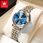 OLEVS Ladies Watch – Elegant Stainless Steel Quartz Watch for Women