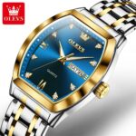 OLEVS black Men's Quartz Watch – Luxury Stainless Steel Waterproof Watch - Image 4