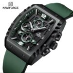 Naviforce Green Silicone Men's Watch – Stylish Waterproof Chronograph Watch