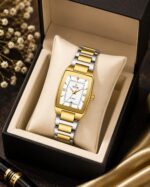 WWOOR Women's Rectangular Quartz Watch | Luxury Stainless Steel Wristwatch - Image 2