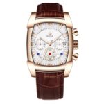 WWOOR Men's Chronograph Leather Watch | Quartz Calendar Wristwatch - Image 4