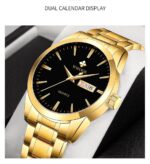 WWOOR Men's Quartz Stainless Steel Watch | Day & Date Luxury Wristwatch - Image 4
