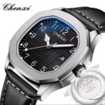 Chenxi Men's Watch – Luxury Quartz Analog Leather Strap Wrist Watch with Date Display