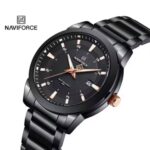 Naviforce Black Men's Watch – Stylish Quartz Analog Wristwatch