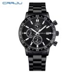CRRJU Men's Luxury Quartz Chronograph Watch