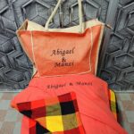 Personalized Gift Set heavy fleece blanket plus eco-friendly jute bag