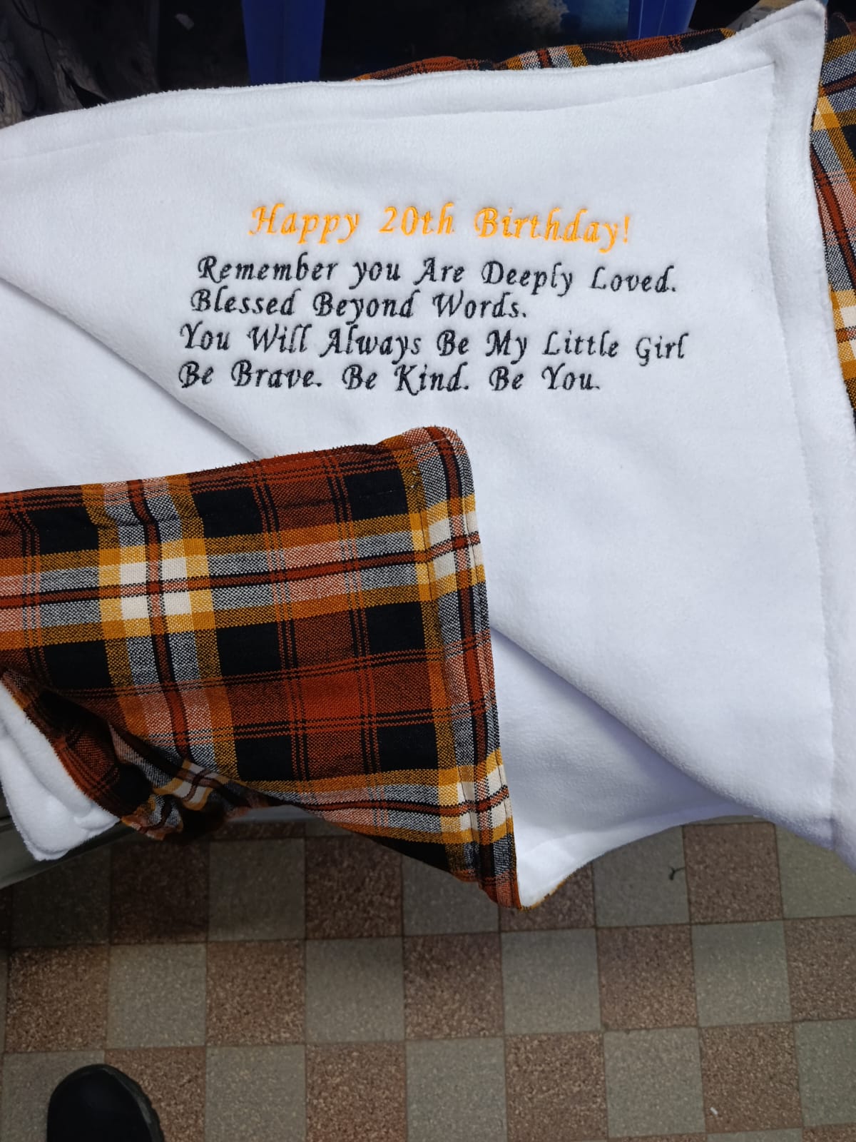 WhatsApp Image 2026-07-28 at 10.38.23 (2) Happy 20th Birthday Fleece Blanket - Image 1